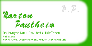 marton paulheim business card